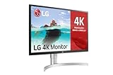 LG 27UL550-W - Monitor 4K UHD 27 pulgadas (68.6 cm), Panel IPS: 3840x2160, 16:9, 300 cd/m², sRGB superior al 98%, 1000:1, 5 ms, 60 Hz, Conectividad Universal, Inclinación Ajustable, Color Blanco