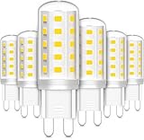 LEDYA Bombilla Led G9 3W, 6000K 380LM, Equivalente a una Bombilla Halógena de 30W-40W, Sin Parpadeo, Ángulo de Luz de 360°, No Regulable, Pack de 6 (Blanco Frío)