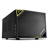 Sharkoon Shark Zone C10 - Caja de Ordenador, Pc Gaming, Mini-Itx, Negro, Amarillo
