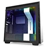 Nzxt H710i Caja PC Gaming Semitorre ATX, Panel frontal E/S Puerto USB de Tipo C, Montaje Vertical de la GPU, Iluminación RGB Integrada, Preparado Refrigeración Líquida, Blanco/ Negro