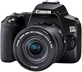 Canon EOS 250D - Cámara Digital (24,1 MP, 6000 x 4000 Pixeles, CMOS, 4K Ultra HD, Pantalla táctil) Negro - Kit con Cuerpo y EF-S 18-55IS STM