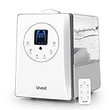 LEVOIT Humidificador Ultrasónico 6L de Vapor Caliente y Frío a Bebes, Humidificador Aromaterapia a 36H y 70 m², Silencioso Auto Modo