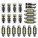 Teabelle 21 Piezas de Luz Interior LED para Coche Kit de Lámpara de Cúpula Placa de Matrícula Bombillas