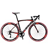 SAVADECK Bicicleta de Carretera Carbono, Warwinds5.0 700C de Fibra de Carbono con 105 R7000 22-Velocidad,Neumáticos Continental Ultra Sport II 25C y Doble Freno en V