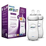 Biberón Natural Philips Avent: 2 biberones de 330 ml, a partir de los 6 meses (modelo SCF036/27)